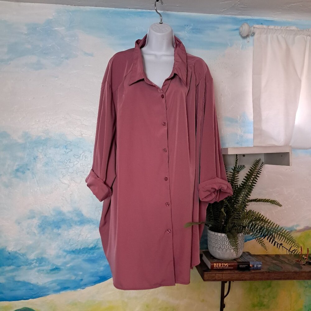 Only Necessities size 5X dusty rose pink blouse, NEW WITHOUT TAGS
